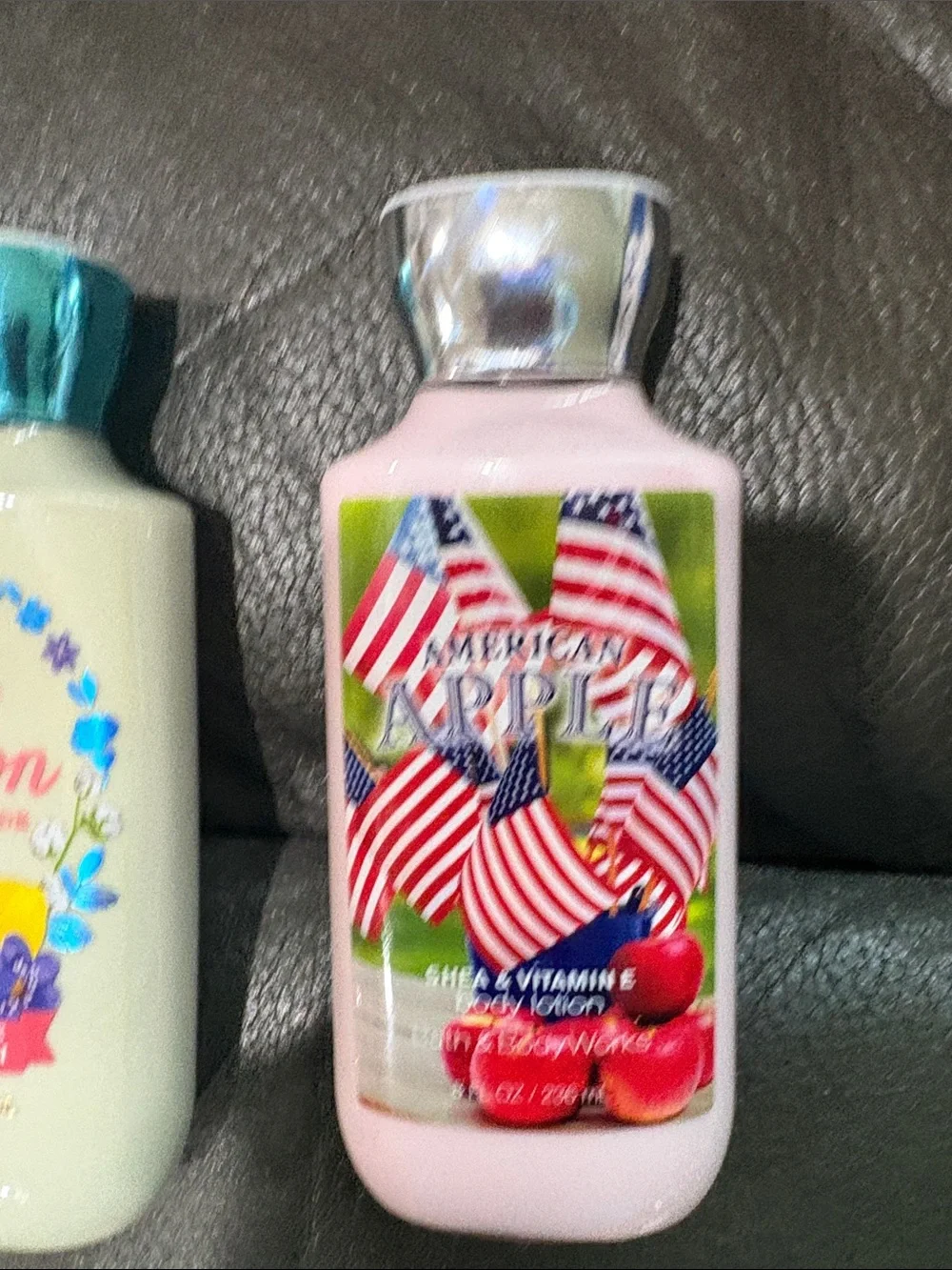 Bath and body lotion set in American apple and sheer cotton and lemonade